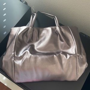 Chi metallic tote bag.
